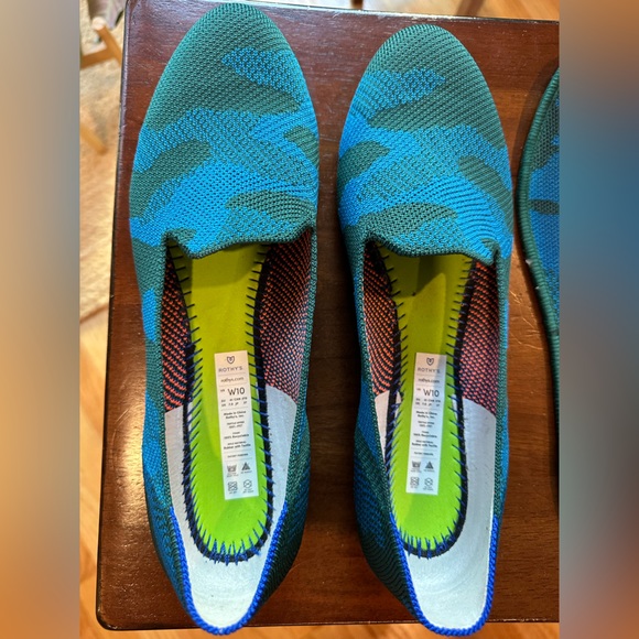 Rothy’s green and blue camo loafers - Picture 4 of 5